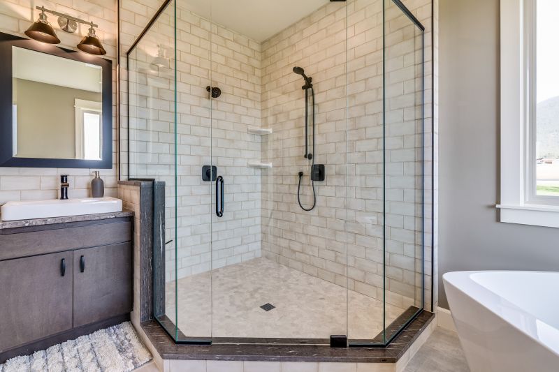 Open-Concept Shower with Minimal Frame